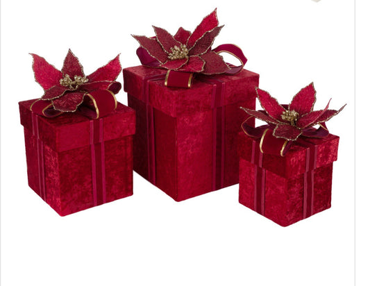 Kerst Cadeau ￼dozen ￼velvet set van 3