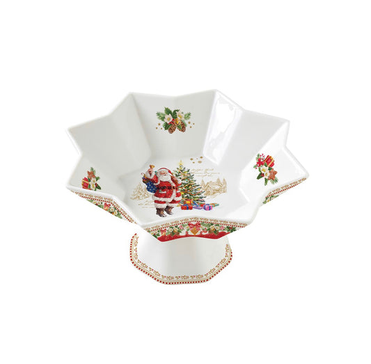 Kerst servies memories Porselein cake etagère Ø 18 x h 9,5 cm