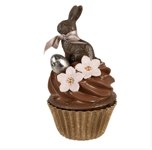 Paas collectie Clayre & Eef chocolade cupcake 16 CM