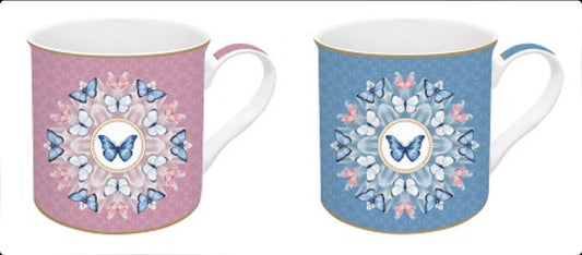 SPRING PARADE MUGS BUTTERFLY IN A GIFT BOX.