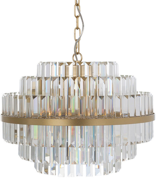 Richmond Interiors Hanglamp Desire Crystal, kleur Brushed Gold