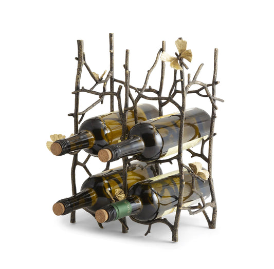 Michael Aram Butterfly Ginkgo 6-Bottle Wine Rack