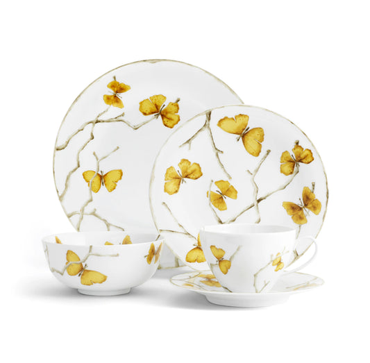 Michael Aram Butterfly Ginkgo Gold Dinnerware - 5 Piece Setting